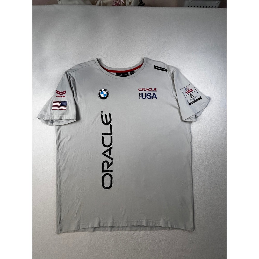 America's Cup Defender 2017 ORACLE BMW Team USA Grey Tee Women's XXL #OR-164504